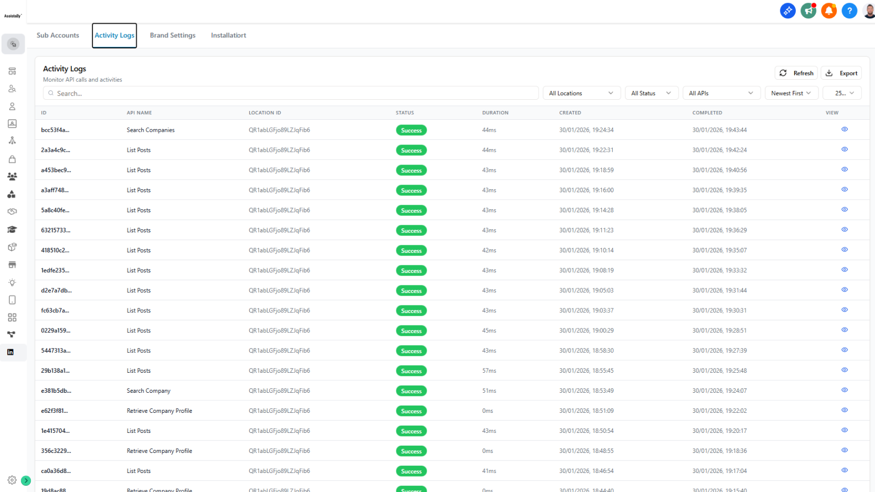 Agency Management Dashboard