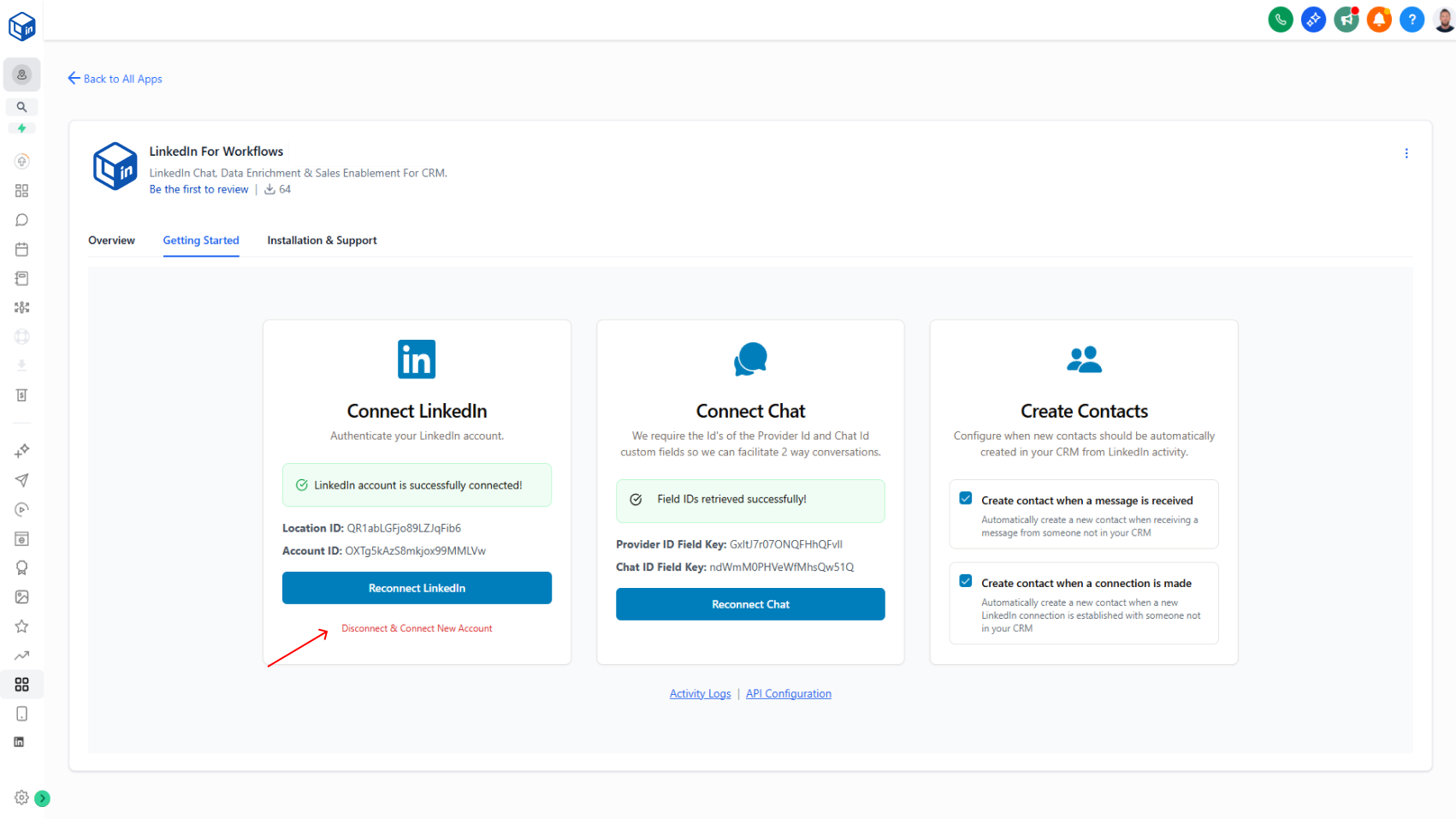 Ability to Disconnect & Reconnect LinkedIn Accounts