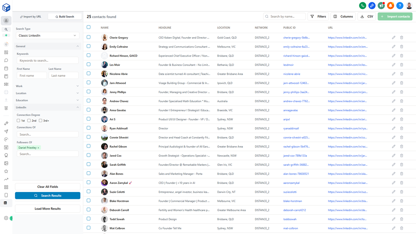 LinkedIn Lead Importer