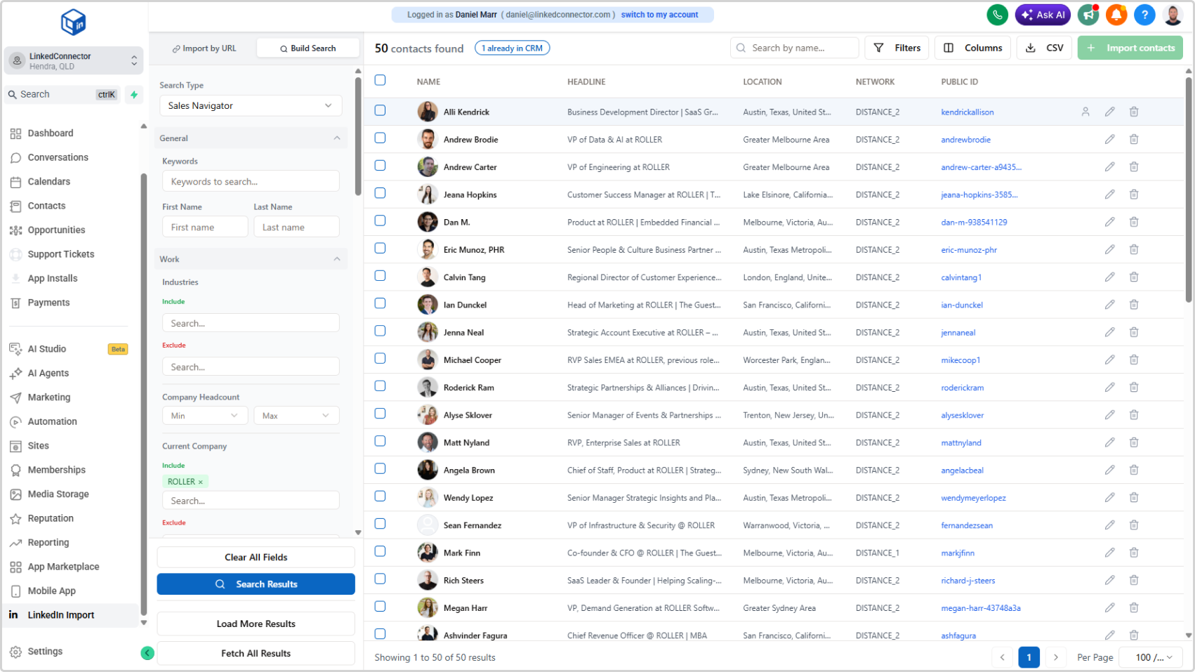 LinkedIn Lead Importer