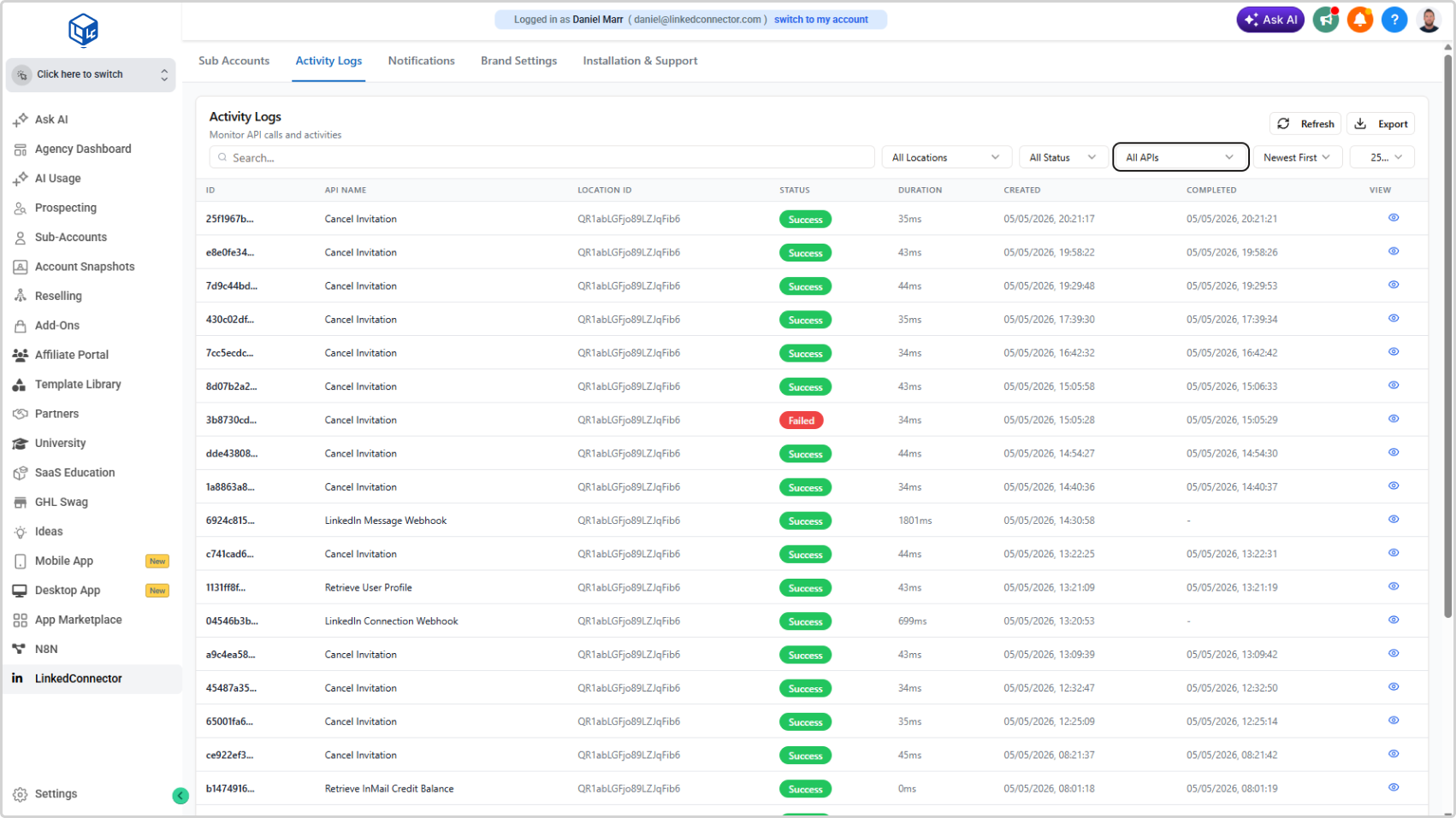 Agency Management Dashboard