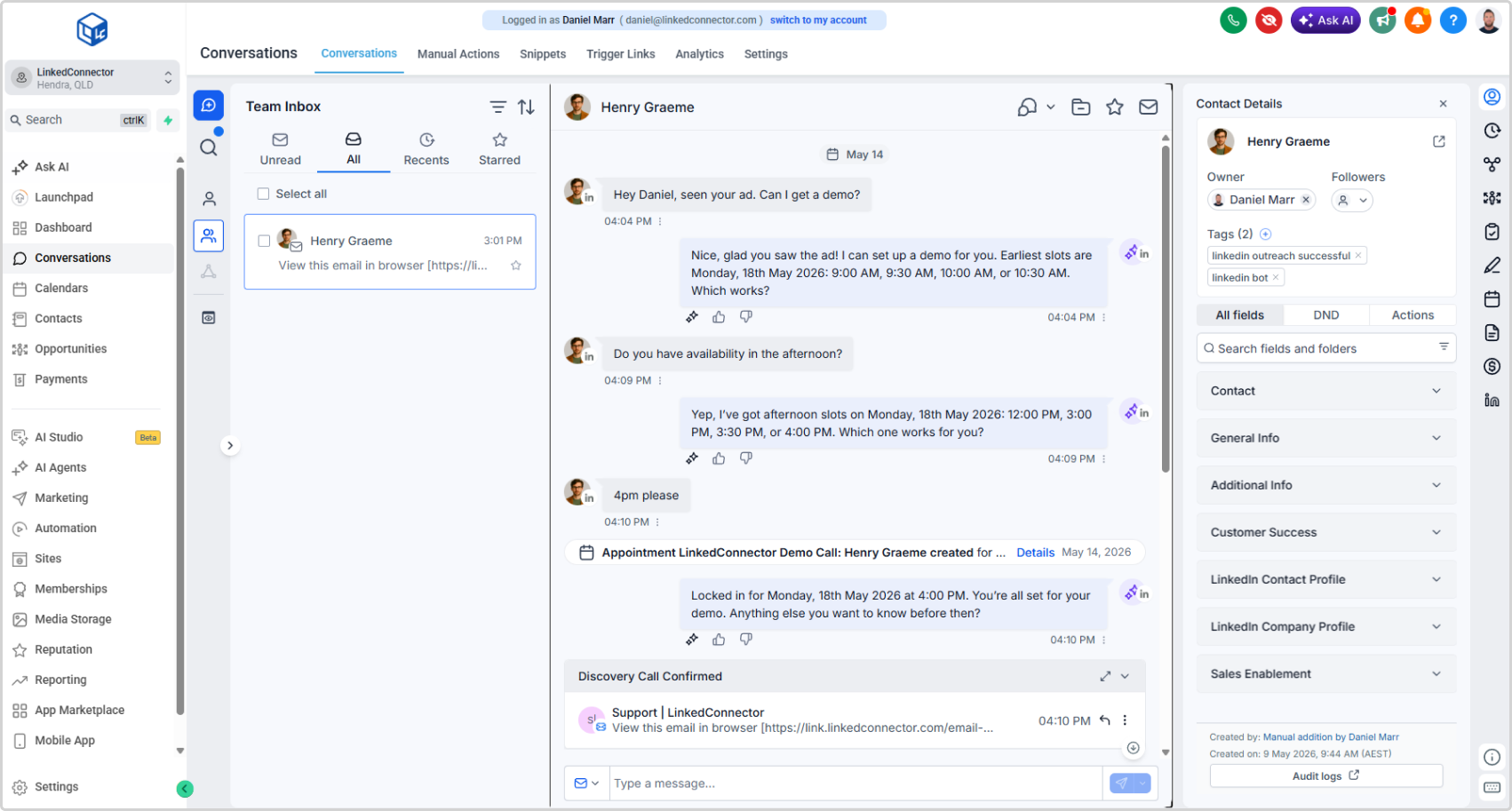 LinkedIn Messaging
