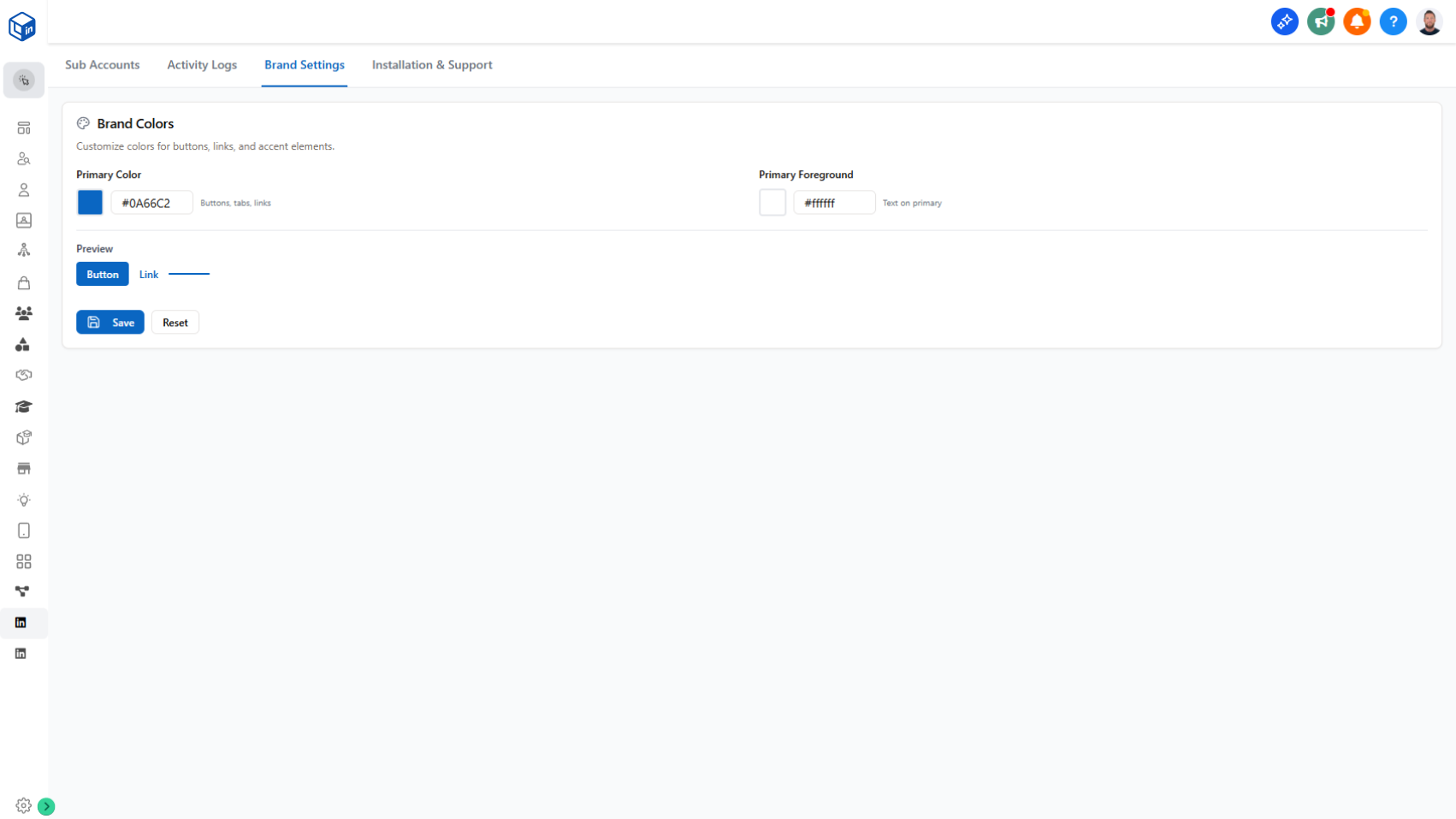 Customize Your Brand Colors