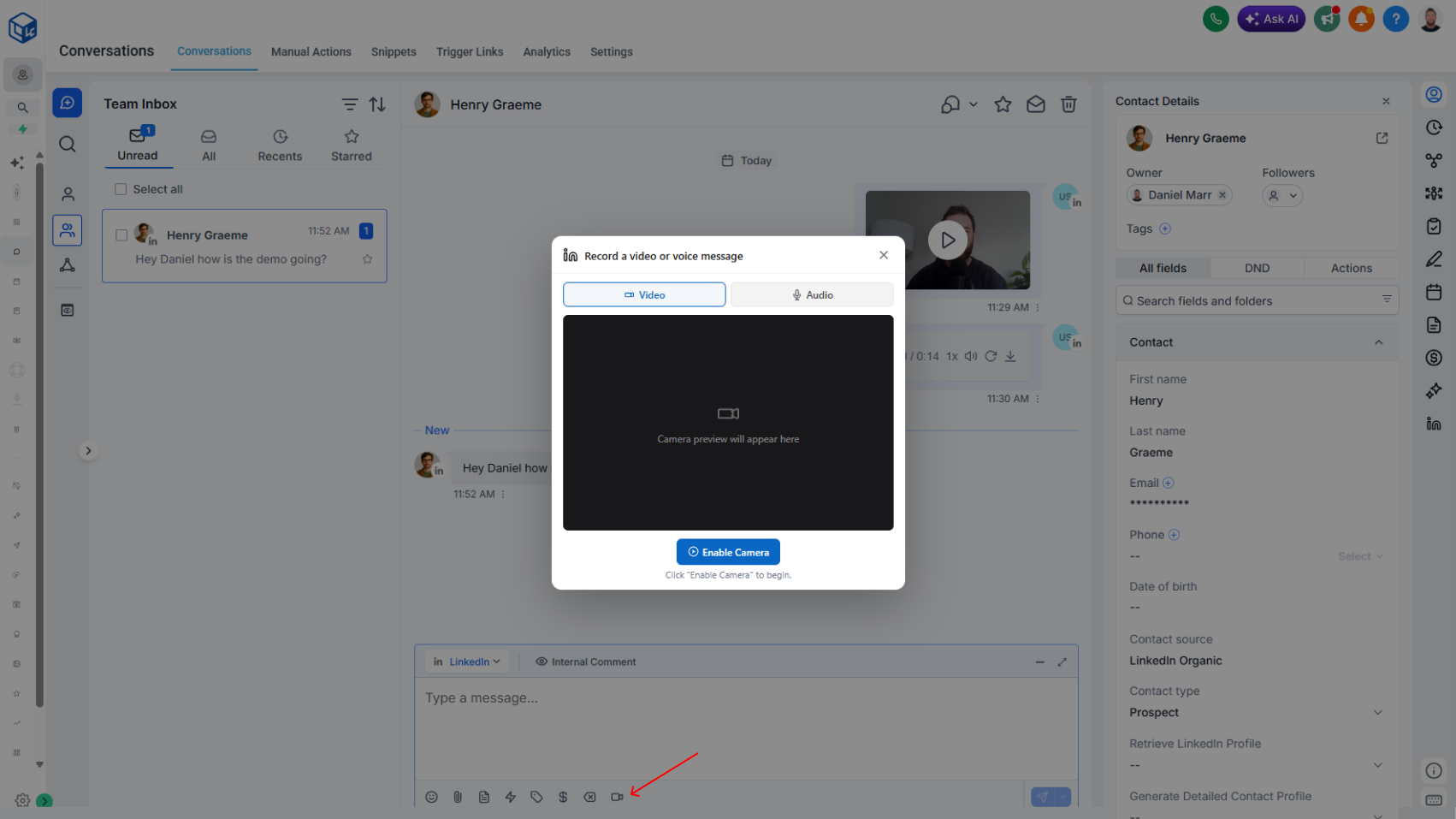 Send Video and Voice Messages on LinkedIn